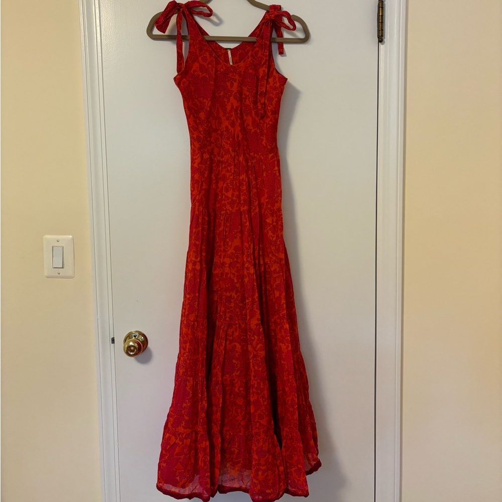 Free people cotton maxi dress in size s
